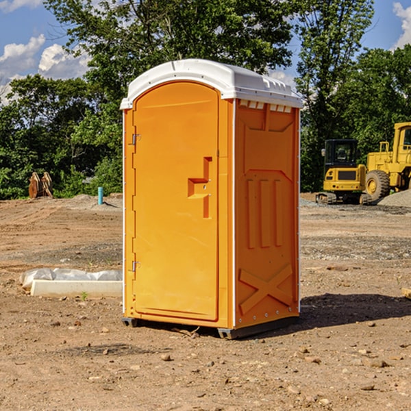 how often are the porta potties cleaned and serviced during a rental period in Deadwood